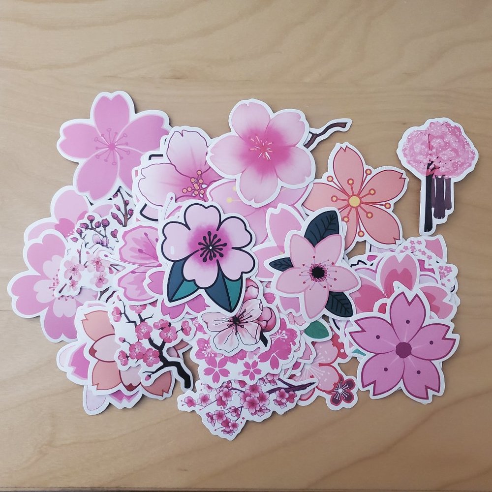 50 Flower Stickers - Picture 2 of 7